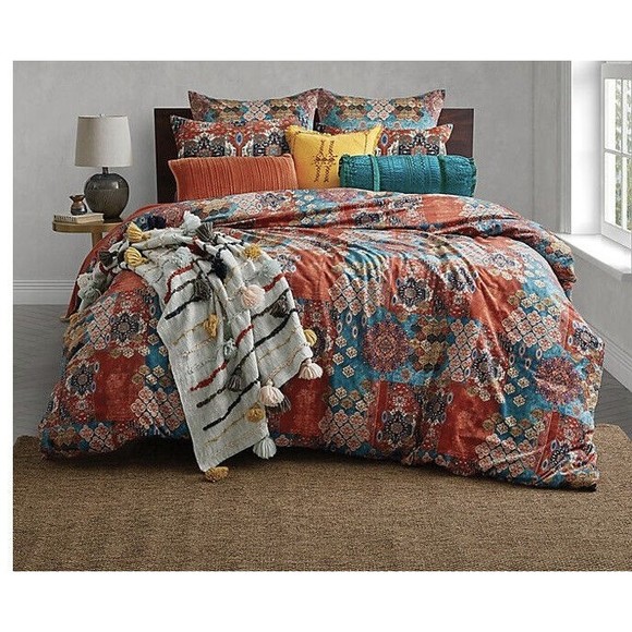 New Global Caravan Twin Duvet Cover Moroccon Tile Velvet VERY RARE ITEM - Picture 1 of 1